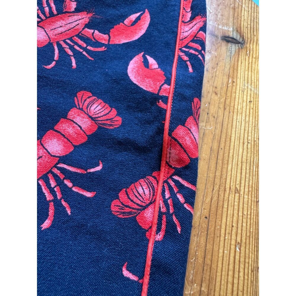 Cape Cod Ready Pixie Ankle Pants Lobster Print Navy Red Size 8 - Picture 9 of 9